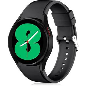 lot 18095 image: Lerobo No Gap Band Compatible with Samsung Galaxy Watch 7 6 5 Band 40mm 44mmGalaxy Watch 4 Classic Bands 46mm 42mmWatch 5 Pro 45mm,20mm Sport Strap Wristband for Men Women Black