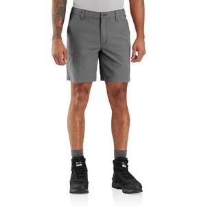 lot 18100 image: Carhartt Menfts Rugged Flex� Relaxed Fit 8in Canvas Work Short, Steel, 34