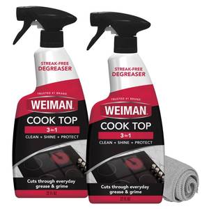 lot 18132 image: Weiman Cooktop and Stovetop Daily Cleaner Spray, Streak-Free, Non-Abrasive - 2 Pack, 22 oz with Micro Fiber Buffing Towel Included