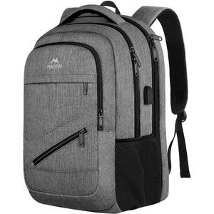 lot 18137 image: MATEIN Travel Laptop Backpack, 17 Inch Work TSA Approved Carry on Backpack, Large Computer Business Bag for Men Women with USB Port and Trolley Sleeve, College School Rucksack Book Bag, Grey