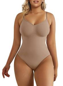lot 18142 image: SHAPERX Bodysuit for Women Tummy Control Shapewear Seamless Sculpting Thong Body Shaper Tank Top,SZ5215-Sienna-SM