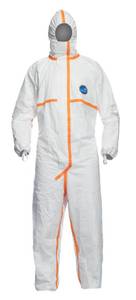 lot 18403 image: DuPont Tyvek 800J Packaged Individually CE-Certified Cat-III Type-3456 Chemical Protective Coverall Suit with Sealed Bag, White, Large, 25-Pack