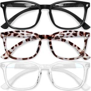 lot 18414 image: Gaoye Stylish Blue Light Glasses for Woman - Computer Glasses up to 99percent Blue Light Blocking - Lightweight Frames - 3 pack