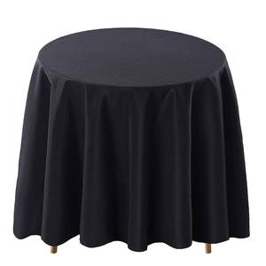 lot 18451 image: Surmente Black Tablecloth for Round Tables, 70-inch Round Table Cloths for Weddings, Banquets, or Restaurants