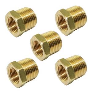 lot 18470 image: TL TOOLEGIN 12 NPT Male x 14in NPT Female Brass Bushing Reducer Reducing Pipe Adapter Fitting 5pcs 1200 PSIin