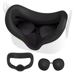 lot 18475 image: Silicone Cover for Oculus Quest 2 Face Pad with Lens Covers Protectors Washable VR Silicone Covers for Meta Quest 2 VR Accessories