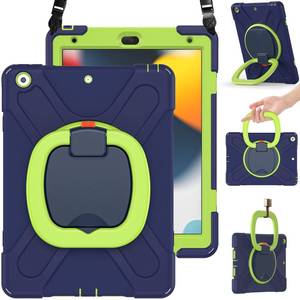 lot 18482 image: BRAECN Kids Protective Case for iPad 10.2 Inch 9th8th7th Generation 202120202019 - Shockproof Hard Case with Kickstand, Handle Grip and Carrying Strap  Screen Protector and Pencil Holder - NavyGreen