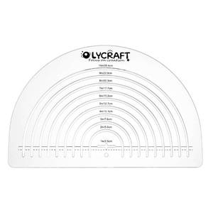 lot 18487 image: OLYCRAFT Circle Acrylic Ruler for Cutting Fabric Clear Acrylic Templates 11.8x7.9 Inch Circle Cut Ruler Multifunctional Sewing Rulers Curve Ruler Quilting Tool for Quilting Sewing Supplies-0.3cm Thick