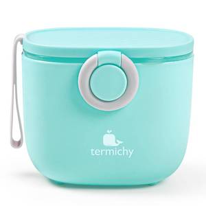 lot 18497 image: Termichy Baby Formula Dispenser, Portable Milk Powder Dispenser Container with Carry Handle and Scoop for Travel Outdoor Activities with Baby Infant, 8.8OZ, 0.55LB, 250g (Blue)