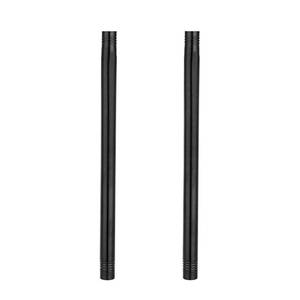 lot 20190 image: HOME COMPOSER 0.99FT Length Stainless Steel Extension Rods for 78 Inch Diameter Black Curtain Rod Kit - Easy toInstall for Extending Curtain Rods-Black (2 Pack)
