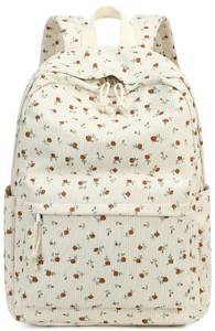 lot 6282 image: Bluboon Backpack for School Girls Women, Cute Corduroy Laptop Bookbag for Kids Teens, Durable Girls Lightweight Backpack