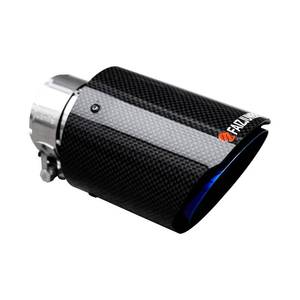 lot 6284 image: FAIZJUNBEN Roasted Blue Carbon Fiber Car Exhaust Tip 2.1 inch Inlet 3.5 Inch Outlet Exhaust Muffler Tip Carbon Fiber Exhaust Pipe for 2-2.1 Inch Exhaust Pipe