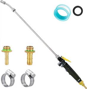 lot 6287 image: Sprayer Wand,Adjustable Universal Sprayer with 38 Brass Barb, Stainless Steel Replacement Sprayer Wand with Shut off Valve (38in Barb Sprayer Wand)in