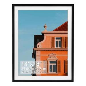 lot 6293 image: Rempry 14x18 Picture Frame, Display Pictures 12x16 with Mat or 14x18 Without Mat, Wall Hanging or Tabletop Photo Frame with Shatter Resistant Plexiglass, Black, 1 Pack