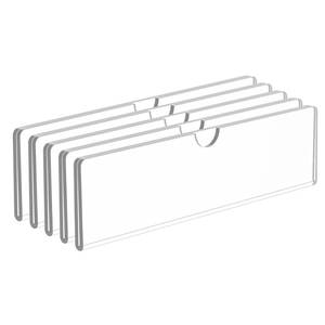 lot 6303 image: KOTEMON Acrylic Wall Name Plate Holder, Door Plate with Adhesive Tapes, Clear Sign Holder Frame, 2x8in, 5 Packin