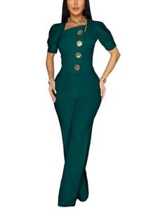 lot 6305 image: Sunlips Women fashionable, sexy, elegant, high waisted, wide leg pants, club business party button jumpsuit