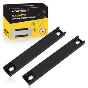lot 6315 image: 2 Pack Premium Rubber Coated Magnetic License Plate Holder, Magnet Tag, Demo Tag Test Drive, Car Dealer Magnet Bar License Plate Frame with Screws No Scratch for Car Truck (Black)