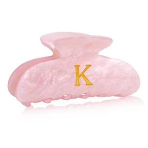 lot 6338 image: Fohufo Initial Cute Hair Clips - Pink Letter Elegant Hair Claw Clips, Fashion Glitter Claw Clips Durable Hair Clips, Wedding Gift, Bridesmaid Gifts, Birthday Gifts, Christmas Gift, Letter K