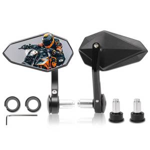 lot 6374 image: NOVCAPAR Motorcycle Mirrors for Handlebars, Bar End Motorcycle Mirrors, Rear View Mirrors for Motorcycles, Fits 78 Handlebars, Compatible with Honda Grom, Yamaha, Kawasaki, Ducati, Suzuki and Morein