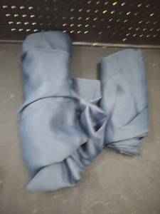 lot 6394 image: Drapes dark blue approximately 60x40 in
