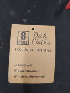 lot 6406 image: A8-Pack Premium Kitchen Dish Cloths - Sage Green