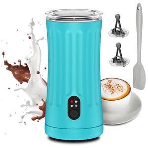lot 6439 image: Ovetedot Milk Frother, Upgraded 4-in-1 Milk Frother and Steamer, Hot and Cold Foam Maker and Milk Warmer with Temperature Control and Auto Shut-Off, Frother for Coffee, Latte, Cappuccino, Matcha(Blue)