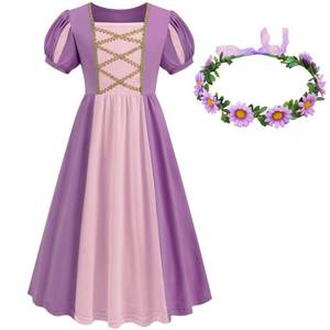 lot 6459 image: Lovely Mermaid Renaissance Medieval Dress Princess Dress Girls Irish Costume Cosplay Retro Gown Birthday Halloween Xmas Party (18M-2T,Rapunzel)