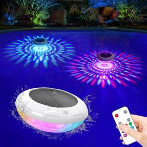 lot 6465 image: LENONE Floating Pool Lights Solar Powered, 6.5� Vibrant RGB Colors Pool Lights That Float with Dynamic Lighting Effects, Waterproof Float or Hang Solar Floating Light for Pool Hot Tub Garden Party(1)
