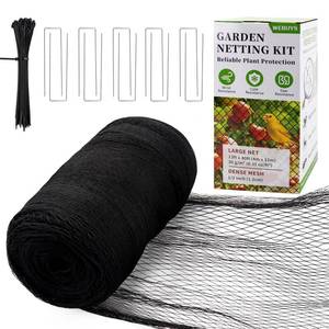 lot 9613 image: Webuys Bird Netting for Garden Protection - 13 x 40 FT Heavy Duty Poultry Bird Netting for Chicken Coop with Ties and Staples, Garden Net Mesh for Fruit Trees Plants Vegetables Against Birds Deer