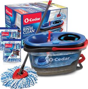 lot 1496 image: O-Cedar EasyWring Rinse Clean Microfiber Spin Mop System