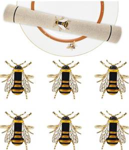 lot 10174 image: 6pk Bee Napkin Rings