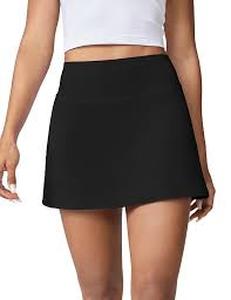 lot 2250 image: UNISSU Hugcurve Tennis Skirts for Women with Inner Pockets High Waisted Athletic Skorts for Running Golf Workout Sports Aurora Black X-Small