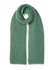 lot 53210 image: FACTORY SEALED - The Drop Womens Bliss Two-Tone Ribbed Scarf, Green, One Size - Retail $85