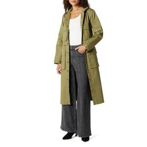 lot 53211 image: FACTORY SEALED - The Drop Womens Convertible Utility Coat by takkunda, Martini Olive, L - Retail $84