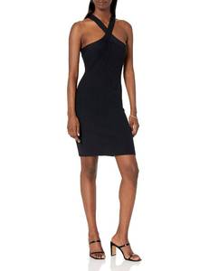 lot 53214 image: FACTORY SEALED - The Drop Womens Brunia Halter Mini Sweater Dress, Black, S