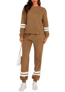 lot 53271 image: FACTORY SEALED - PRETTYGARDEN 2 Piece Lounge Sets for Women 2024 Fall Travel Outfits Track Suits Matching Airport Loungewear Clothing (Striped Khaki,XX-Large)