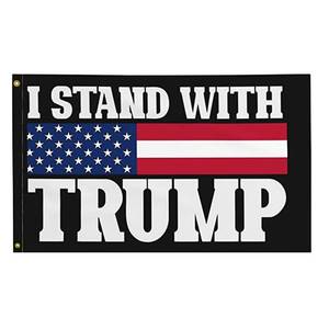 lot 53279 image: FACTORY SEALED - Lixure I Stand With Trump Flag 5 x 8 FT,150 x 240 cm Trump Flag,Polyester for Outdoor, Vivid Color and Fade Proof, Durable, with 2 Brass Grommets