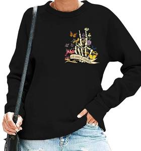 lot 53280 image: FACTORY SEALED - Halloween Shirt for Women Horror Movie Sweatshirt Halloween Skull Tee Tops Size S
