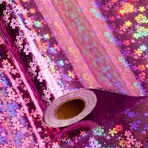 lot 53283 image: FACTORY SEALED - Merture 17 In X 32.8 Ft (46.5 sq.ft.) Metallic Wrapping Paper Roll, Pink Gift Wrap with Holographic Cherry Blossoms for Wedding, Birthday, Valentines Day, Mothers Day, Bridal Shower