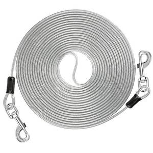 lot 53298 image: FACTORY SEALED - Dudiun 20ft Tie Out Cable for Dogs Up to 350LBS - Rust Proof Training Cable for Yard and Camping