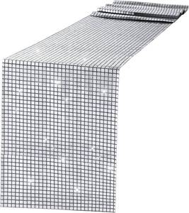 lot 53330 image: FACTORY SEALED - 2 Pcs 12 x 72 Inches Glitter Table Runner Cover Decoration Silver Sparkle Sequin Tablecloth for 80s Disco Dance Party Bachelorette Supplies Wedding Decor