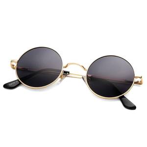 lot 53341 image: FACTORY SEALED - Pro Acme Small Round Polarized Sunglasses for Men Women Circle Retro Shades Metal Hippie Sunglasses UV400 (Gold FrameBlack Lens)
