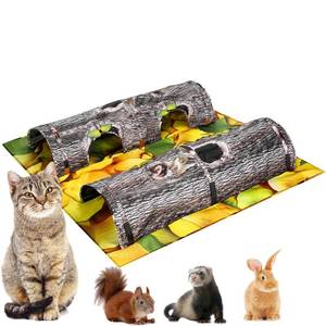lot 53355 image: (UNUSED) AMYESE Pet Activity Tunnels - Interactive Tree Trunk Cat Play Tunnel Tube Center with Peek Holes, Pets Puzzle Hunt Chase Training Center for Kitten, Ferret,Hedge,Rabbits,Small Animals