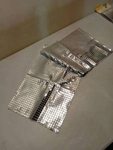 lot 53403 image: FACTORY SEALED - Metallic Mosaic Mirror Tile Table Runner (11.5x71in) 2 pk