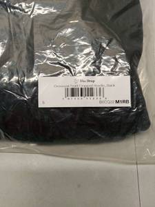 lot 53432 image: FACTORY SEALED - The Drop Womens Crossover Front Cropped Hoodie, Black, S