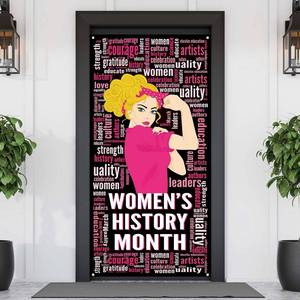lot 53440 image: FACTORY SEALED - FARMNALL Women History Month Door Cover Womens History Month Decoration Womens Poster Decoration Party Deocr and Supplies Decor Door Banner