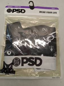 lot 53444 image: FACTORY SEALED - PSD Womens Sports Bra - Gothic Art Design Small - Retail $25