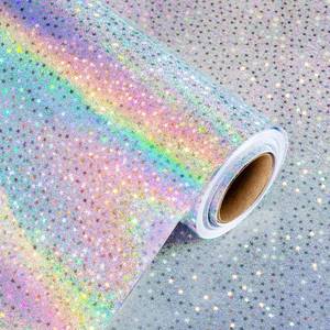 lot 53450 image: FACTORY SEALED - Afucus Silver Star Holography Wrapping Paper, Iridescent Shiny Sparkle Metallic Shimmer Mini Roll Gift Wrapping paper for Festival, Birthday, Wedding shower for brides