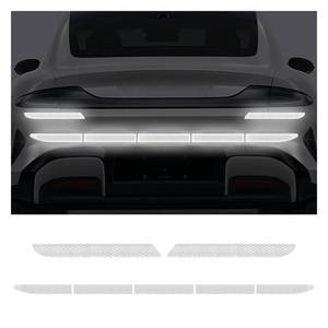 lot 53462 image: FACTORY SEALED - 7PCS Car Trunk Reflective Sticker, Rear Bumper Strong Reflective Sticker, Night Visibility Anti-Tailgating Warning Decal, Waterproof Self Adhesive Safe Driving Strip for Most Models (White)