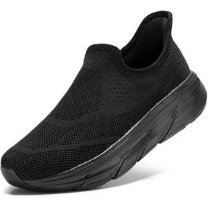 lot 53504 image: FACTORY SEALED - STQ Non Slip Work Shoes for Womens Lightweight Slip on Walking Shoes Non-Slip Comfortable Breathable Workout Gym Sports Athletic Sneakers Black 6